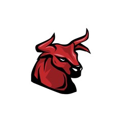Head Bulls Red Angry