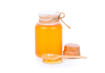 honey jar isolated on white