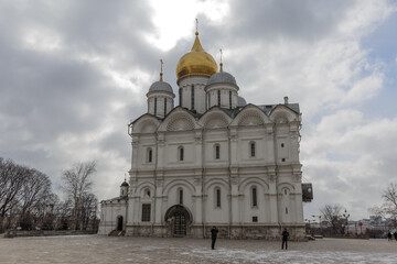 Fototapeta na wymiar Russia, Moscow, Cathedral of the Archangel in the Moscow Kremlin