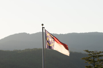 NC Flag Mountain Background