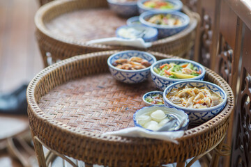 Thai wedding food and wedding decoration