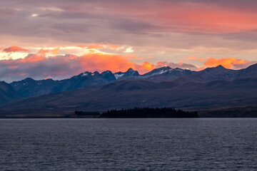 Fototapeta na wymiar Landscape around Lake Tekapo, New Zealand