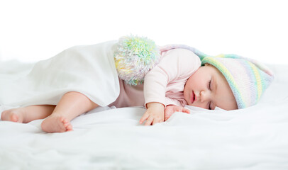 Funny sleeping infant