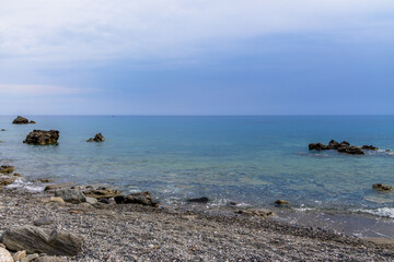 Obraz premium Mediterranean beach of Ionian Sea - Bova Marina, Calabria, Italy