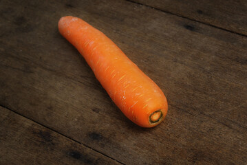 Carrot Over Wooden Backgrounds