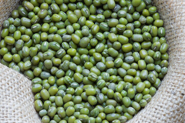 Close-up Mung dried bean top view background