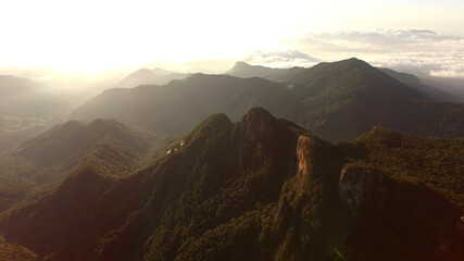 Aerial View of Mountains Landscape, Brazil