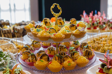 Catering food at a wedding party