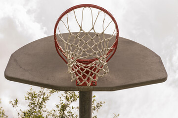 Outdoor Basketball Court Hoop And Net