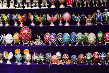 Faberge eggs are famous Russian souvenir in Russia