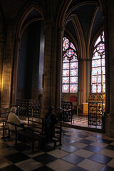 Fototapeta na wymiar Vidriera Notre Dame