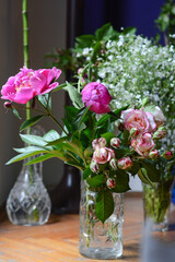 Pink home flowers in vase - natural, envoirement, decore, 