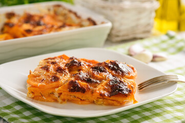 Vegetarian food - sweet potato casserole.