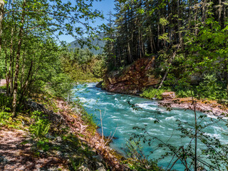 Mountain river with wild rapids, Coquihalla Canyon Provincial Park