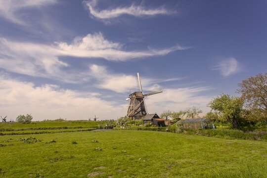 Kinderdijk Windmill Landscape Netherlands