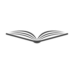 Open Book Icon on Flat - Illustration