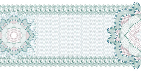Guilloche Background for certificate, banknote, voucher, money design, currency note check ticket. Money pattern