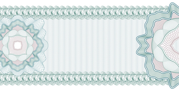 Guilloche Background for certificate, banknote, voucher, money design, currency note check ticket. Money pattern