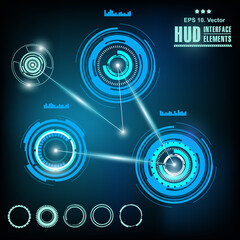Futuristic virtual graphic touch user interface, target