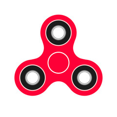 Fidget spinner made in simple flat geometric style isolated on white background. Object vector illustration