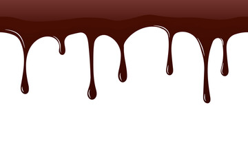 Melting chocolate seamless background. Vector.