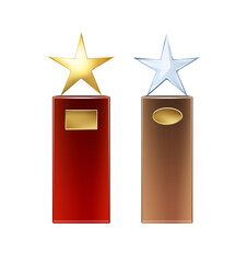 Set of star trophies