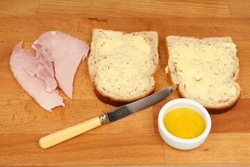 Ham sandwich ingredients