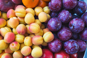 Healthy, beautiful and tasty food is fruit. Vitamins and bright summer colors. 