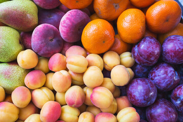 Healthy, beautiful and tasty food is fruit. Vitamins and bright summer colors. 