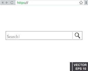Address bar and search. The Internet. The browser page.