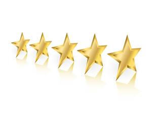 Fototapeta premium Gold Stars Perspective