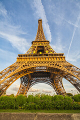 Fototapeta na wymiar The Eiffel Tower Champ de Mars Paris France Europe