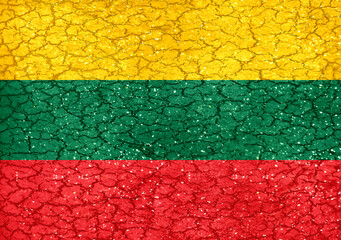 Lithuania Grunge Style National Flag