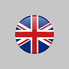 England flag in circle. Vector.