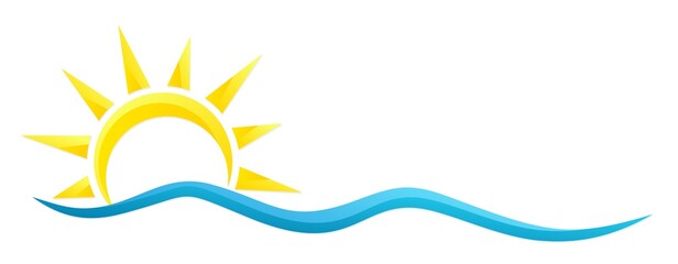 Fototapeta na wymiar Логотип солнце и море.