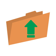 upload file folder icon image vector illustration design 