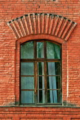 Window in a brick wall.
