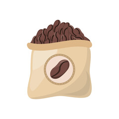 Beans of fresh coffee icon vector illustration graphic design