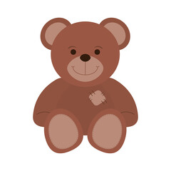 teddy bear baby or shower related  icon image vector illustration design 