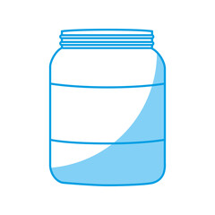 protein bottle icon over white background. vector illustration