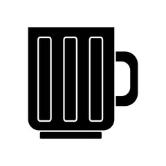 beer jar icon over white background vector illustration