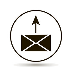 Email sent. Vector icon on white  background.