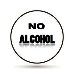 No alcohol. Vector icon on white background.