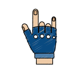 hand wearing a sport gloves icon over white background. colorful design vector illustration