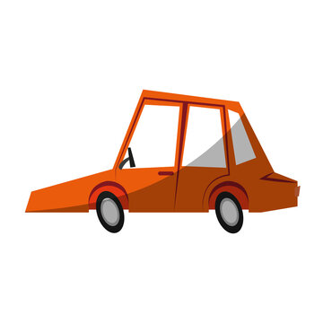 car sideview cartoon icon image vector illustration design 