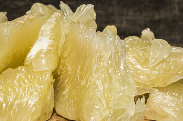 halves of fruit pomelo