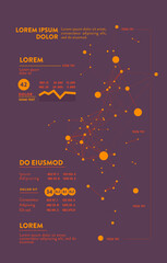 Futuristic infographic. Information aesthetic design. Complex data threads graphic visualization. Abstract data graph