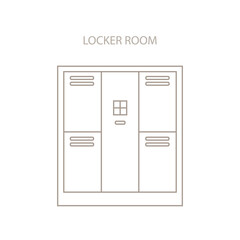 Locker icon set.