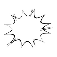 comic burst icon over white background. vector illustration