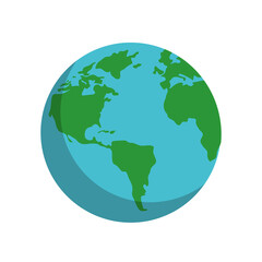 earth planet icon over white background. vector illustration